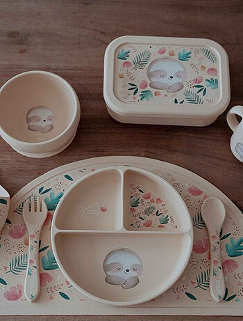 Bicchiere in silicone con manici e cannuccia - animali | sassi junior | sassi junior