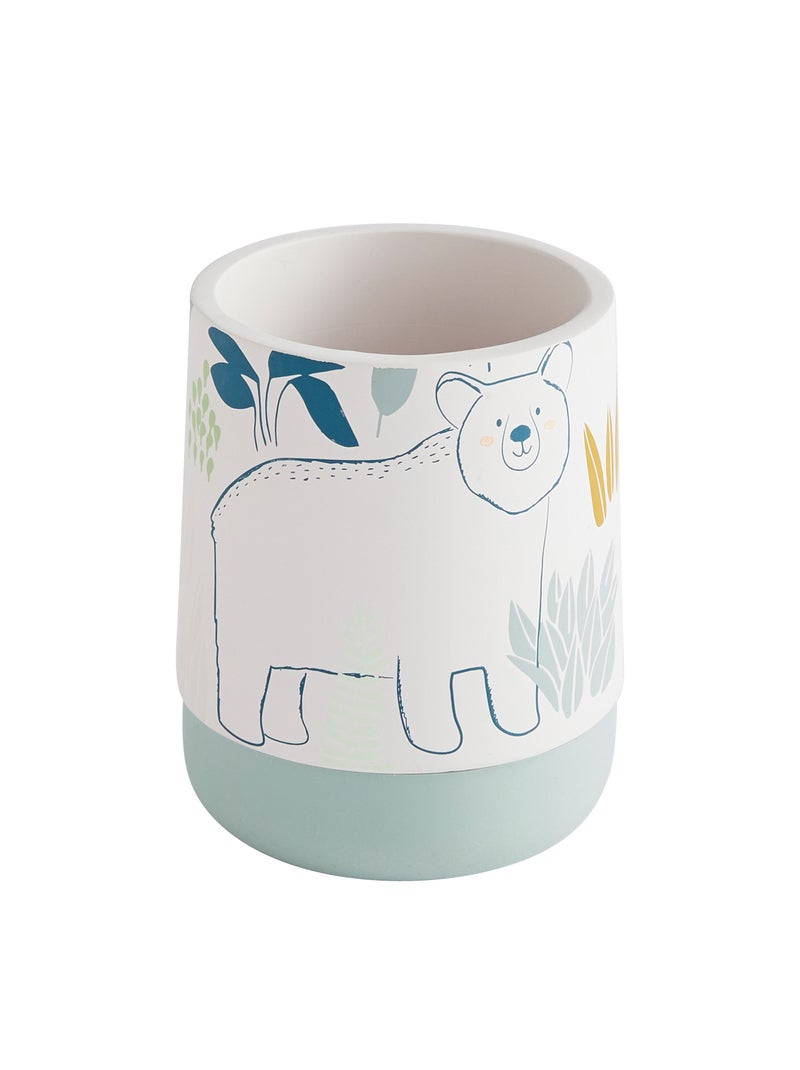 Bicchiere per bagno bianco/blu - Kiabi