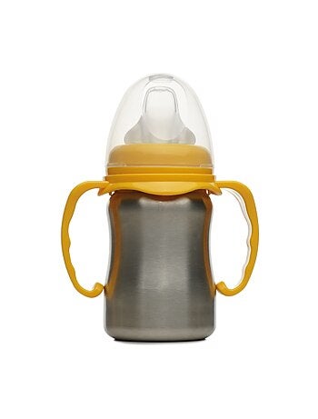 Tazza da apprendimento in acciaio inox 180 ml Thermobaby anti-perdita con beccuccio in silicone