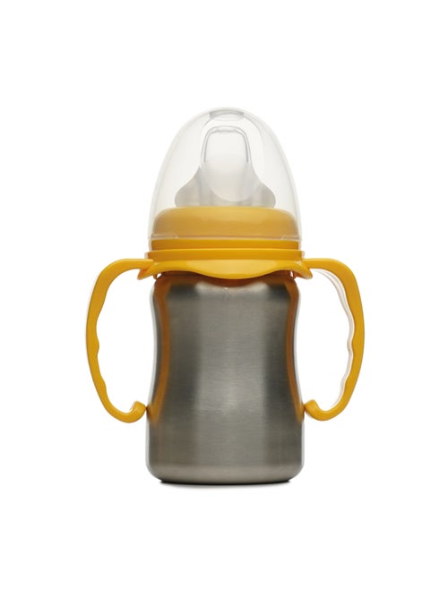 Bicchiere per l’apprendimento 180 ml Thermobaby in acciaio inox 18/10 silicone beccuccio morbido - Kiabi