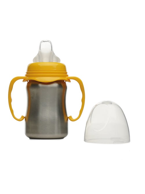 Bicchiere per l’apprendimento 180 ml Thermobaby in acciaio inox 18/10 silicone beccuccio morbido - Kiabi