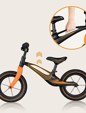 Bici da equilibrio ad aria LIONELO Bart - Bici per bambini - Fino a 30 kg - Leggera - Manubrio e sed