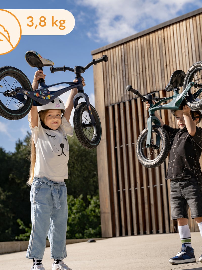 Bici da equilibrio ad aria LIONELO Bart - Bici per bambini - Fino a 30 kg - Leggera - Manubrio e sed Nero - Kiabi