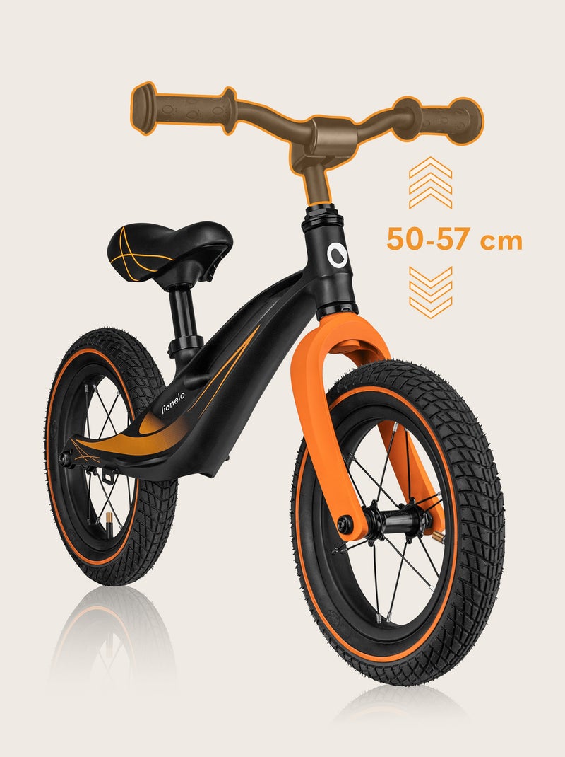 Bici da equilibrio ad aria LIONELO Bart - Bici per bambini - Fino a 30 kg - Leggera - Manubrio e sed Nero - Kiabi