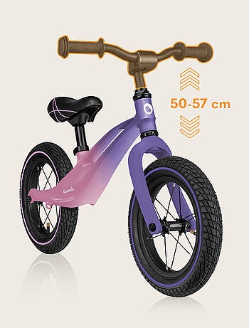Bici da equilibrio ad aria LIONELO Bart - Bici per bambini - Fino a 30 kg - Leggera - Manubrio e sed
