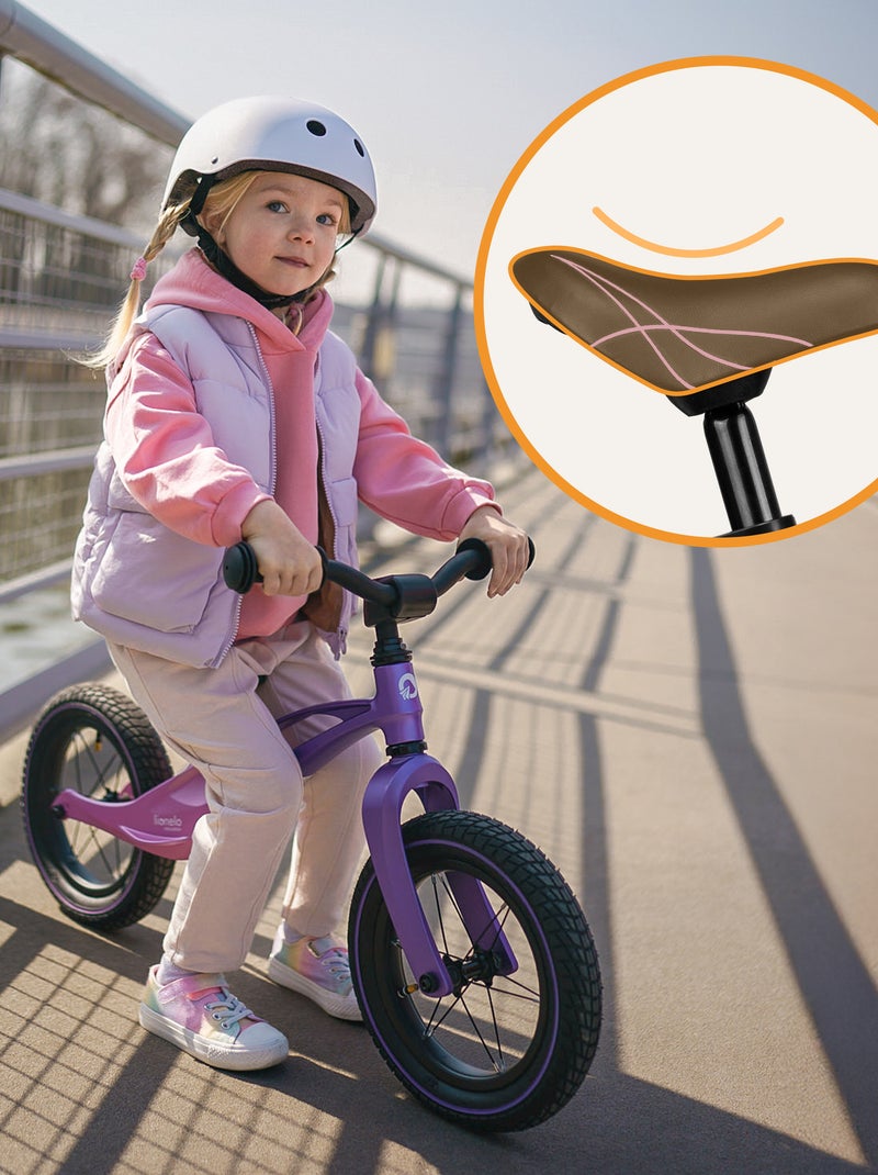 Bici da equilibrio ad aria LIONELO Bart - Bici per bambini - Fino a 30 kg - Leggera - Manubrio e sed Viola - Kiabi