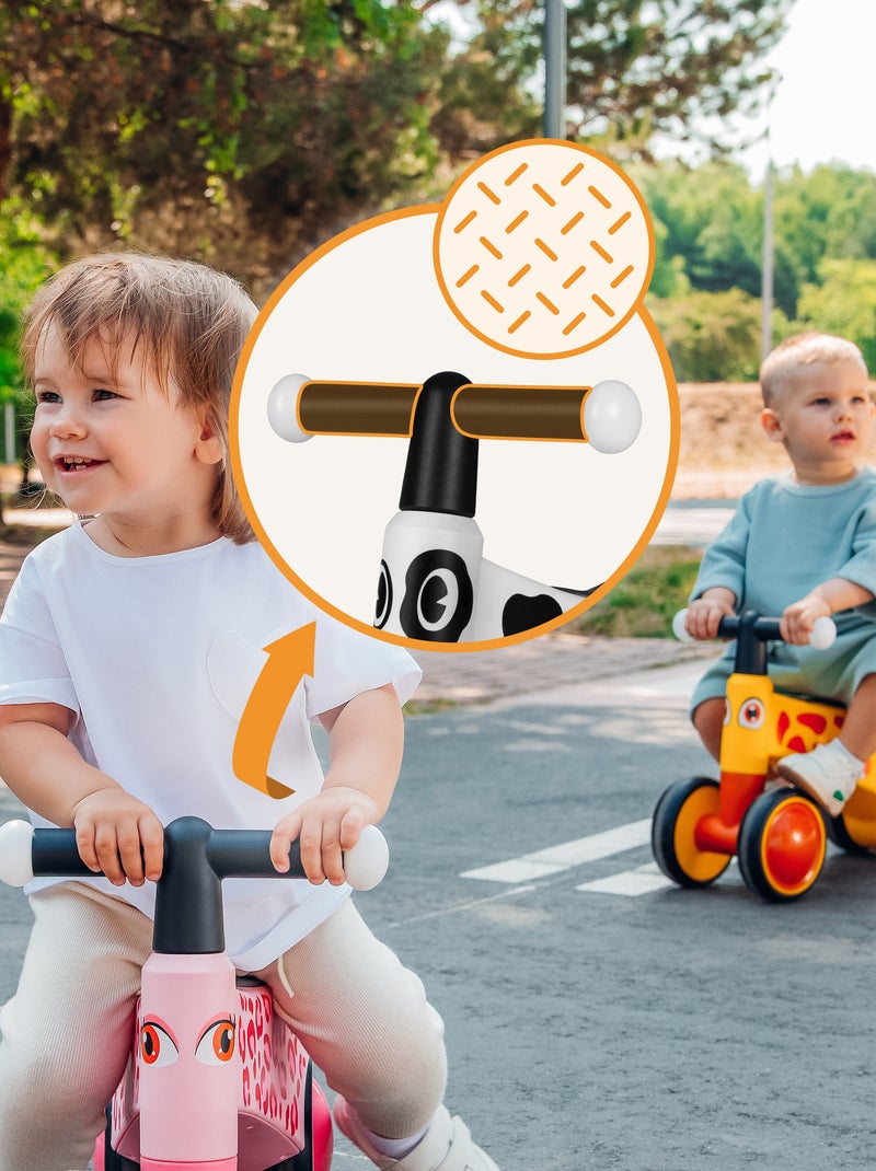 Bici da equilibrio LIONELO Sammy - Bicicletta per bambini - 4 ruote - Ergonomica - Impugnature morbi Bianco/Lime/Rosa scuro/Turchese - Kiabi