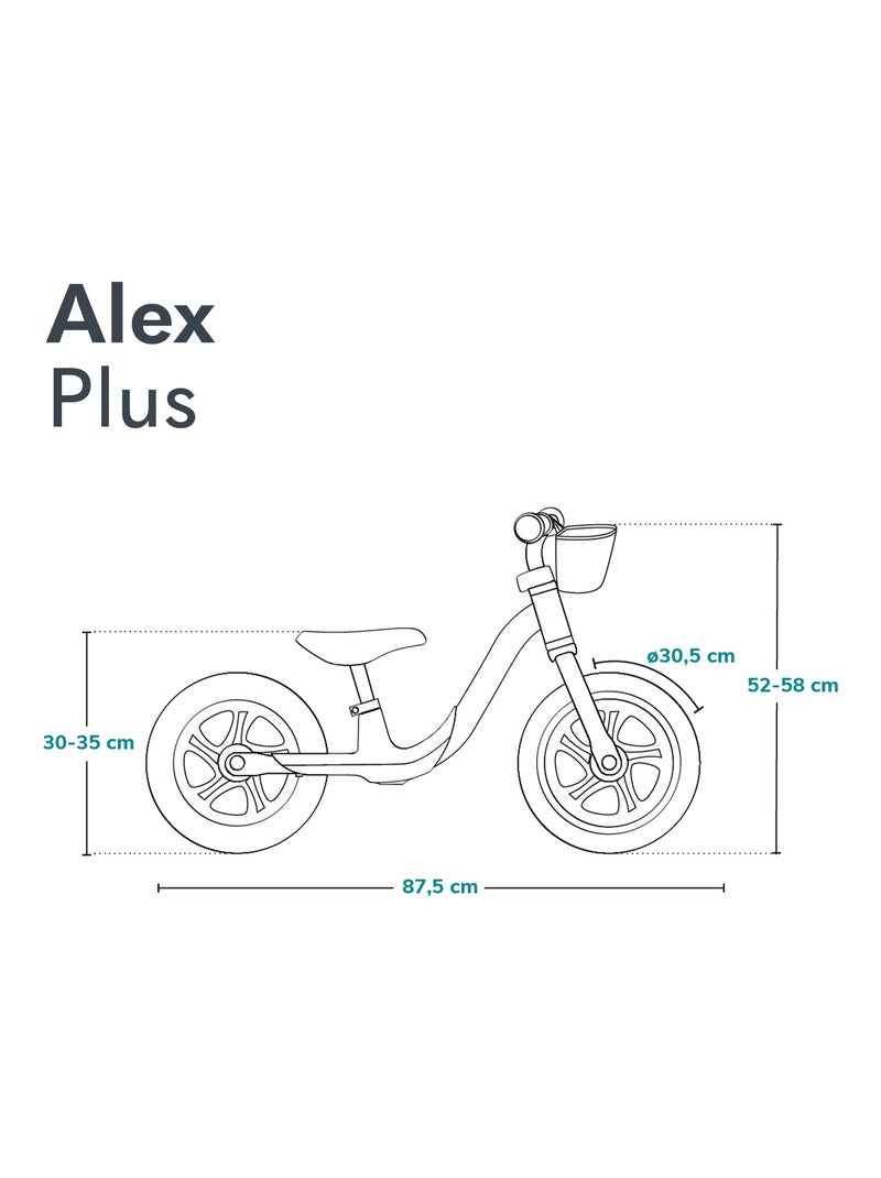 Bici senza pedali LIONELO Alex Plus con casco - Leggera - Sella comoda - Cestino e campanello inclus Rosa - Kiabi