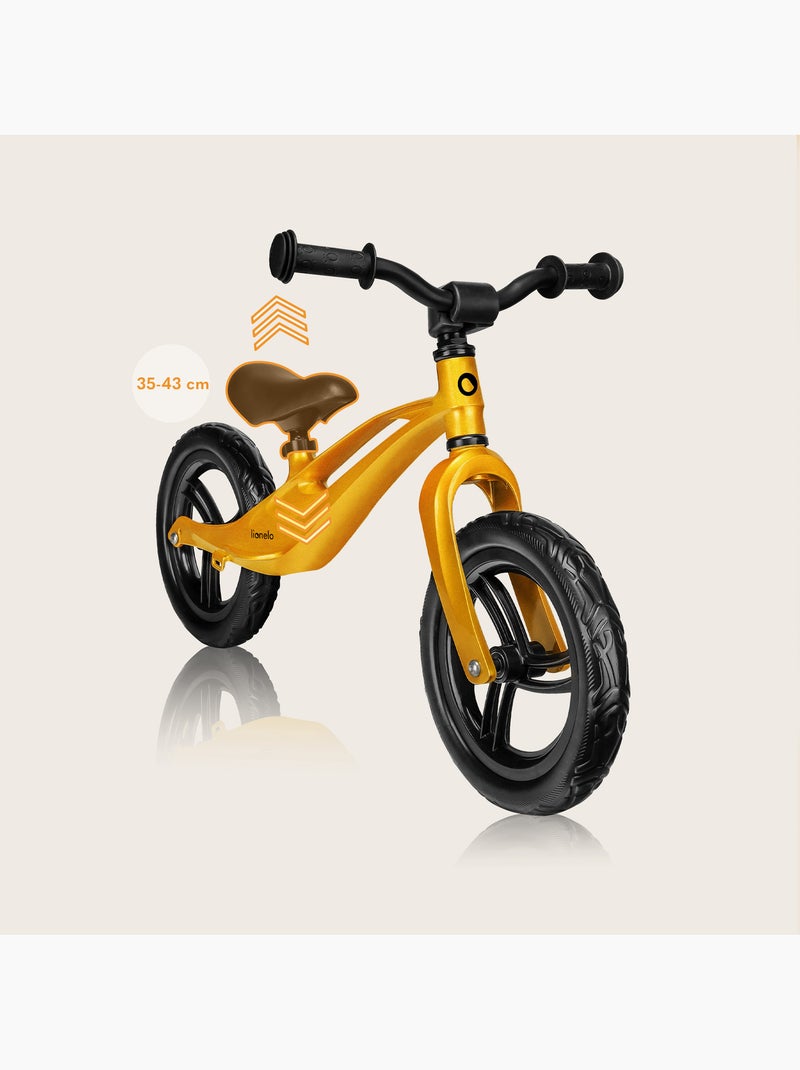 Bici senza pedali LIONELO Bart - Bici per bambini - Fino a 30 kg - Leggera - Manubrio e sedile regol Nero Giallo Nero - Kiabi