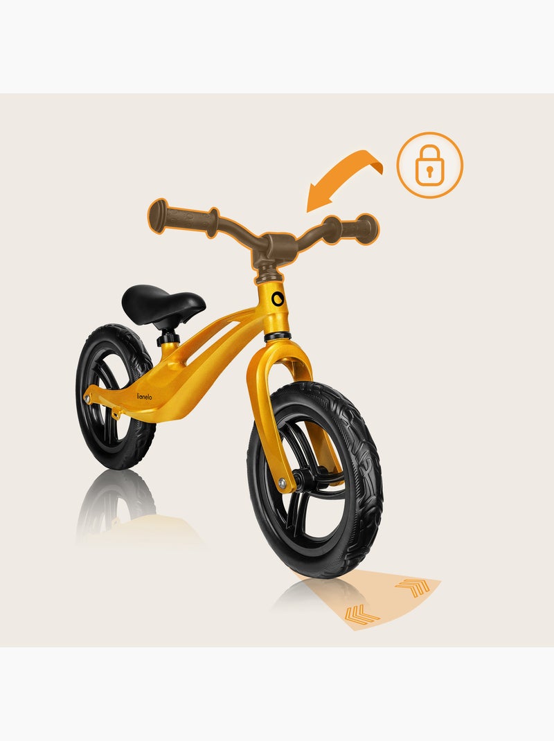 Bici senza pedali LIONELO Bart - Bici per bambini - Fino a 30 kg - Leggera - Manubrio e sedile regol Nero Giallo Nero - Kiabi