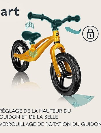 Bici senza pedali LIONELO Bart - Bici per bambini - Fino a 30 kg - Leggera - Manubrio e sedile regol