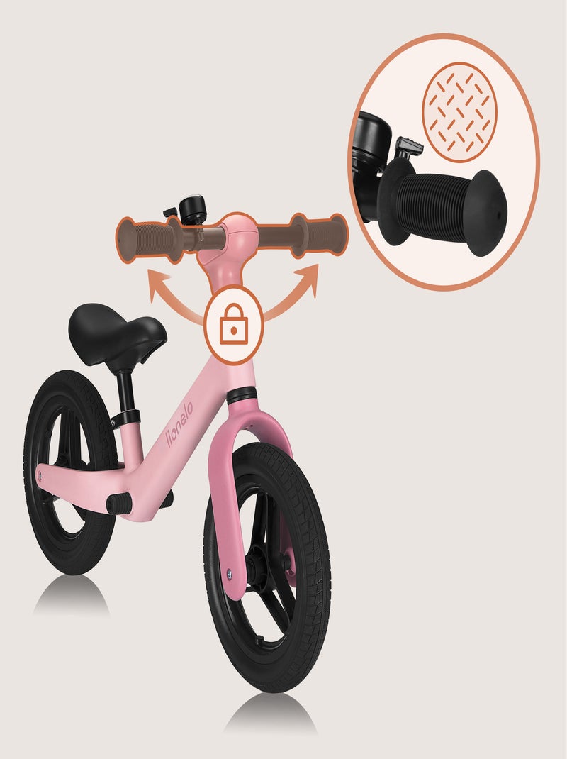 Bici senza pedali LIONELO Toni - Bici per bambini - Leggera - Dai 18 mesi - Manubrio e sedile regola Rosa - Kiabi