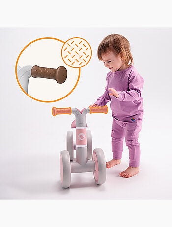 Bici senza pedali LIONELO Villy - Bicicletta per bambini - 4 ruote - Sospensione anteriore - Sedile