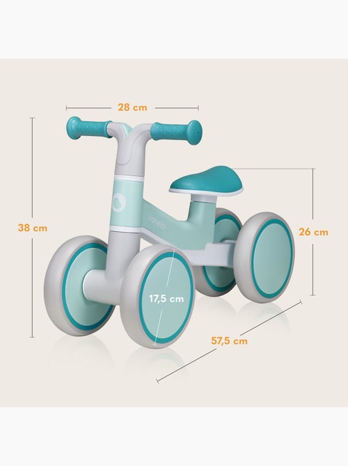 Bici senza pedali LIONELO Villy - Bicicletta per bambini - 4 ruote - Sospensione anteriore - Sedile - Kiabi
