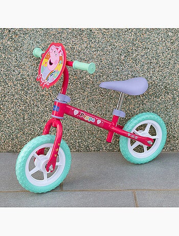 Bicicletta peppa pig senza pedali e regolabile in altezza max. 20 kg