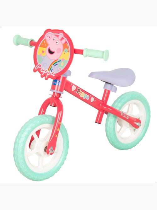 Bicicletta peppa pig senza pedali e regolabile in altezza max. 20 kg - Kiabi