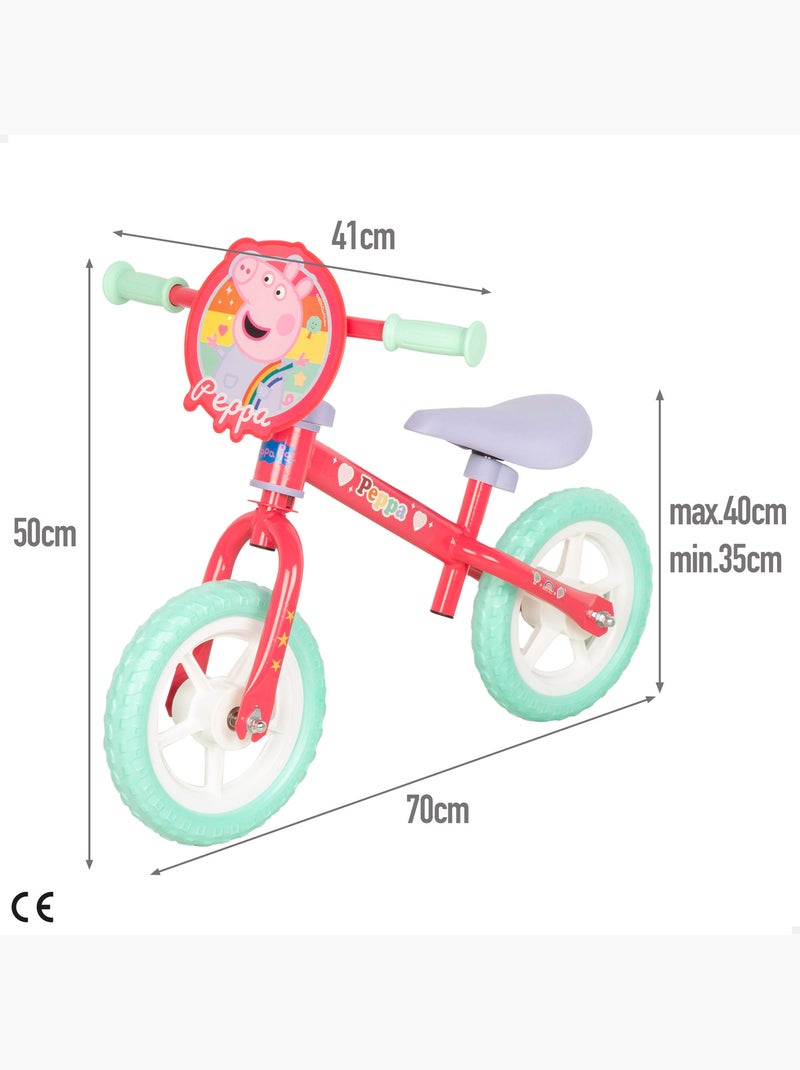 Bicicletta peppa pig senza pedali e regolabile in altezza max. 20 kg N/D - Kiabi