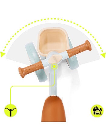 Bicicletta senza pedali per bambini 12-36 mesi TOBI MINI HyperMotion a 4 ruote con cestino