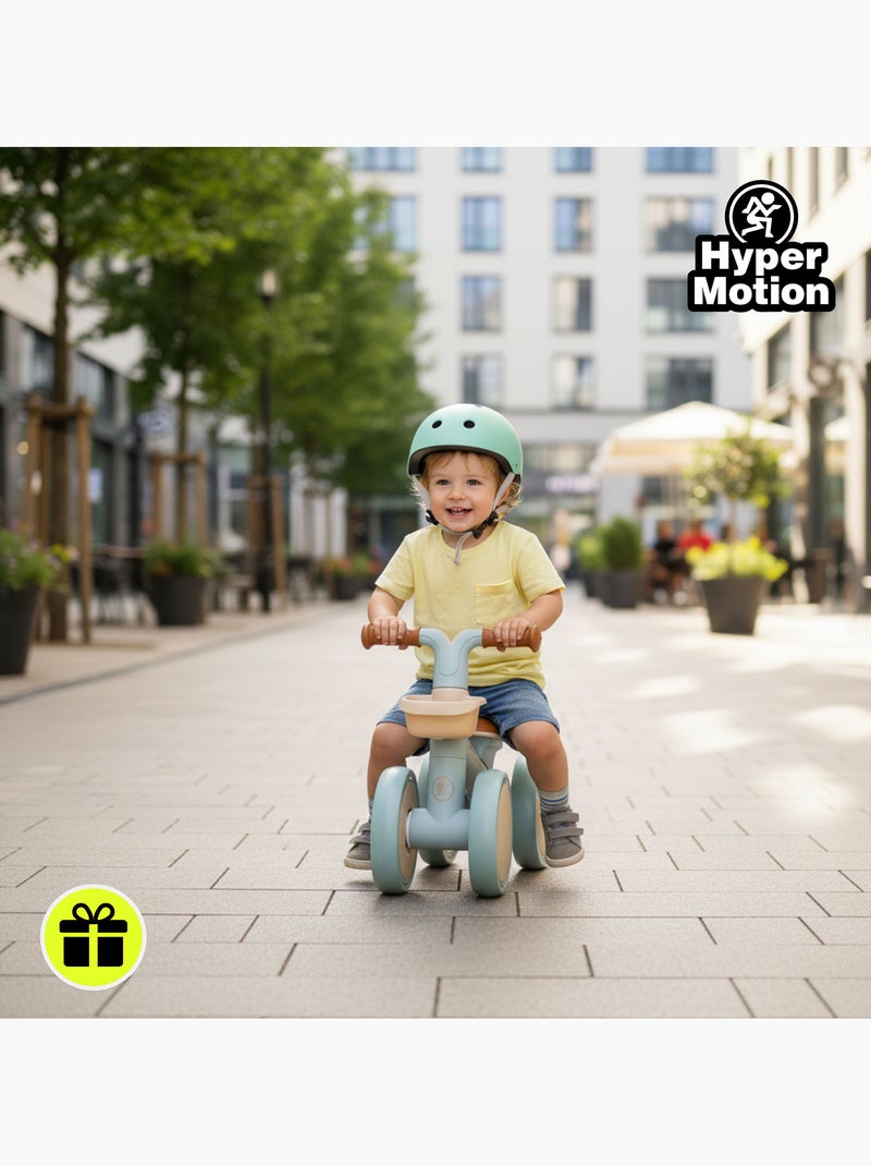 Bicicletta senza pedali bambini 12-36 mesi TOBI MINI HyperMotion a 4 ruote con cestino Blu - Kiabi