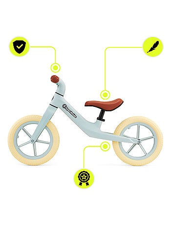 Bicicletta senza pedali HyperMotion Marcelo verde per bambini 18 mesi leggera e regolabile