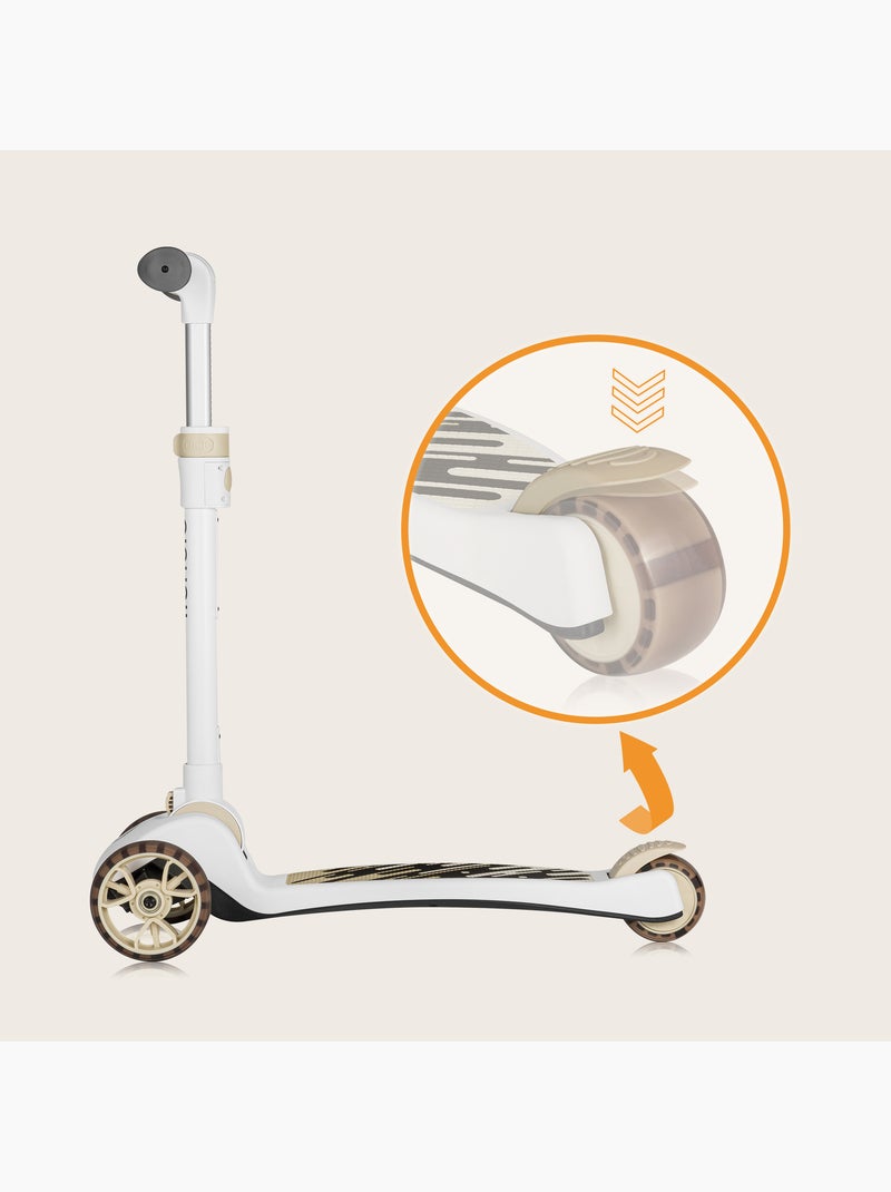 Bici/monopattino senza pedali LIONELO Franky - Ruote luminose - Fino a 50 kg - Cestino Beige - Kiabi