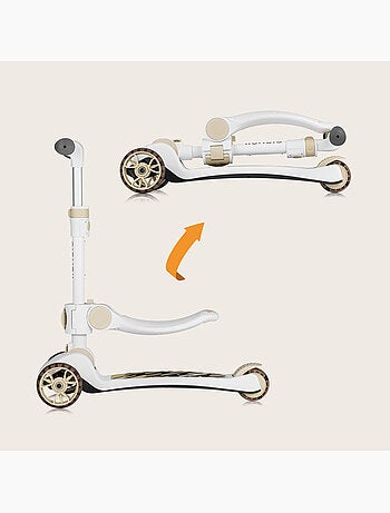Bici/monopattino senza pedali LIONELO Franky e casco - Ruote luminose - Fino a 50 kg - Cestino