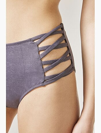 Biker heat slip bikini a vita alta penti