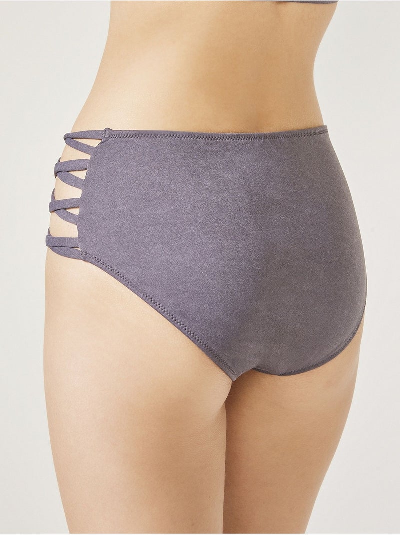 Biker heat slip bikini a vita alta penti Malva - Kiabi