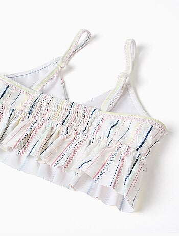 Bikini a righe etniche con volant B&S