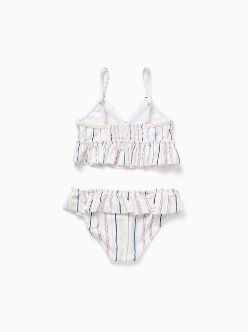 Bikini a righe etniche con volant B&S - Kiabi