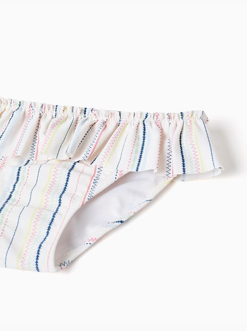 Bikini a righe etniche con volant B&S - Kiabi