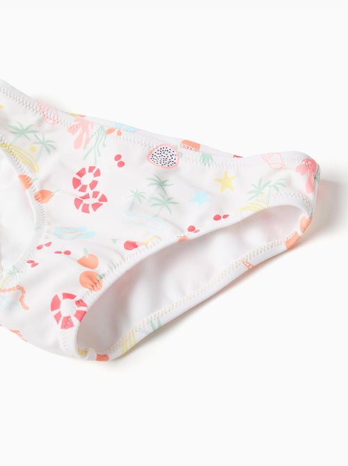 Bikini con motivo da spiaggia e fodera - Kiabi