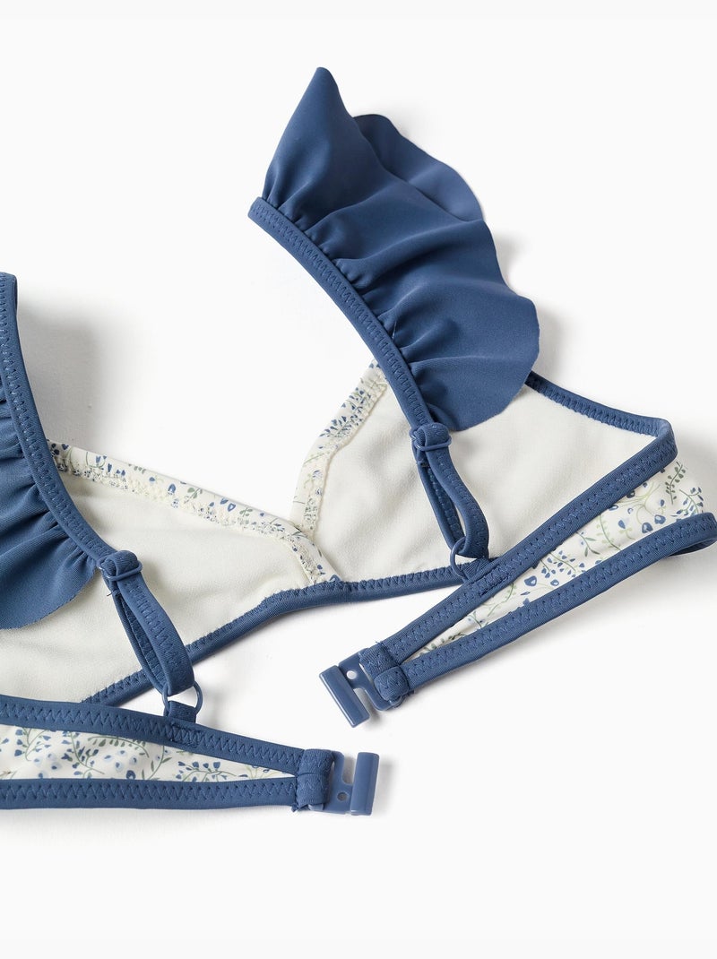 Bikini con motivo floreale e volant You&Me Beige chiaro - Kiabi