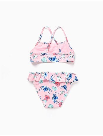 Bikini con motivo Stitch e volant