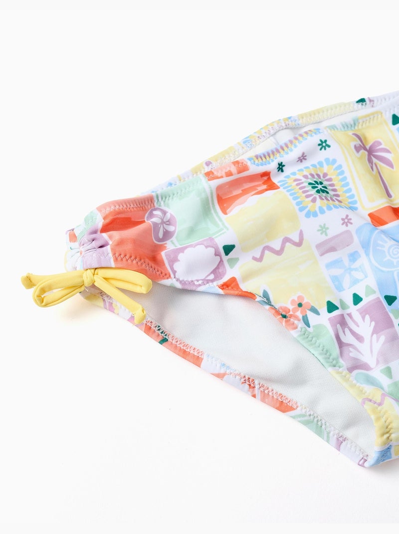 Bikini con stampa e perline Bianco - Kiabi