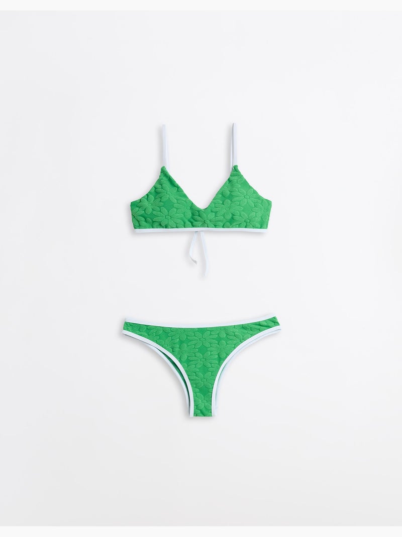 Bikini jacquard floreale, MO Fashion Verde - Kiabi