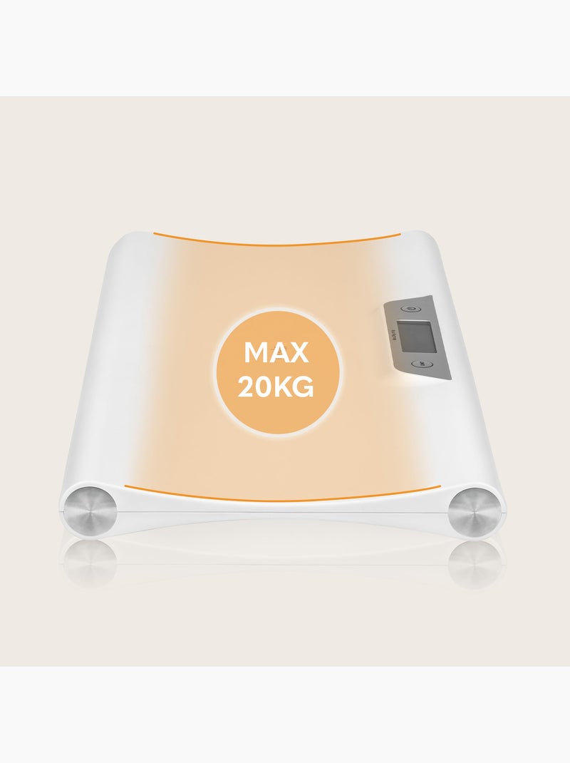Bilancia elettronica per neonati LIONELO - 20 kg - Funzione tara - Memoria ultima misurazione Bianco - Kiabi