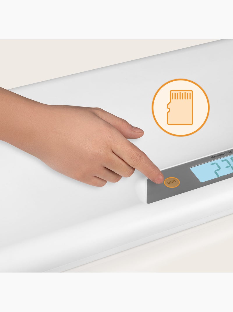 Bilancia elettronica per neonati LIONELO - 20 kg - Funzione tara - Memoria ultima misurazione Bianco - Kiabi