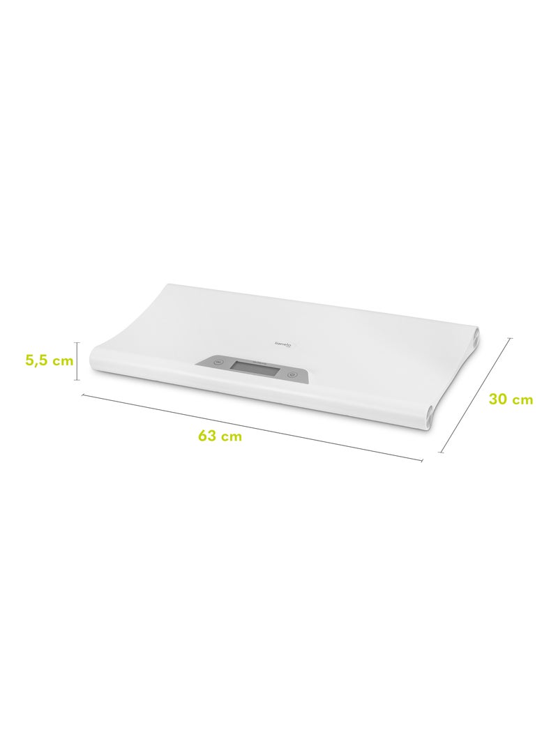 Bilancia elettronica per neonati LIONELO - 20 kg - Funzione tara - Memoria ultima misurazione Bianco - Kiabi