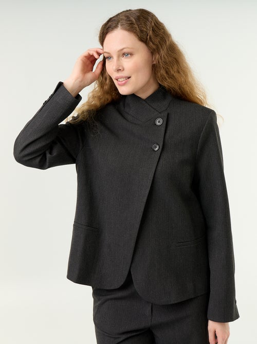 Blazer a collo alto con effetto incrociato - Kiabi