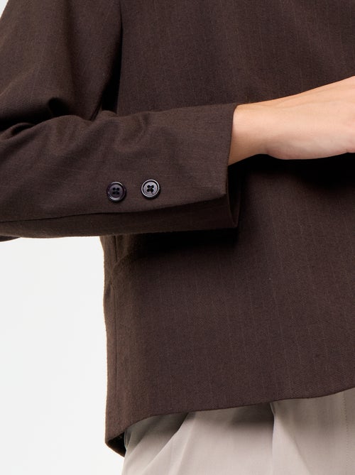 Blazer a collo alto con effetto incrociato - Kiabi Blazer a collo alto con effetto incrociato - Kiabi