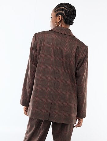 Blazer a maniche lunghe con motivo a quadri