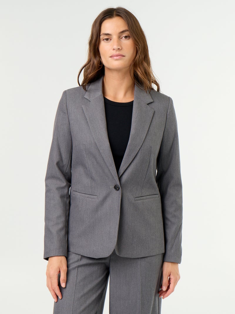 Blazer a maniche lunghe Grigio - Kiabi
