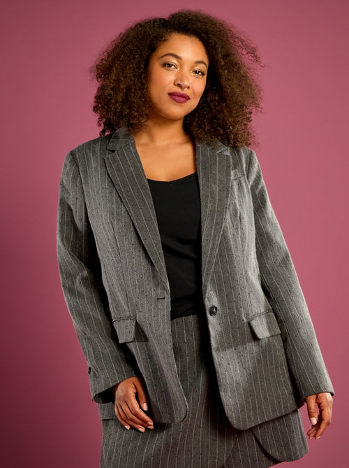 Blazer a righe con strass integrati - Kiabi