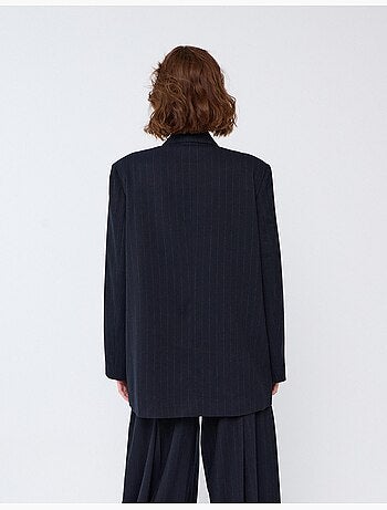 Blazer a righe sovradimensionate, mo fashion