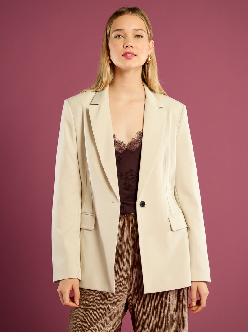Blazer avvitato Beige - Kiabi