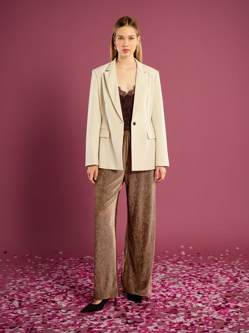 Blazer avvitato Beige - Kiabi