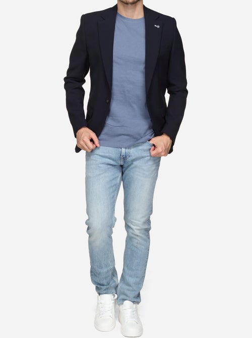 Blazer casual con colletto alla coreana - Silverstone - Kiabi Blazer casual con colletto alla coreana - Silverstone - Kiabi
