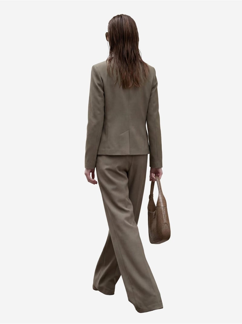 Blazer con collo a scialle e bottoni my fashion Cachi - Kiabi