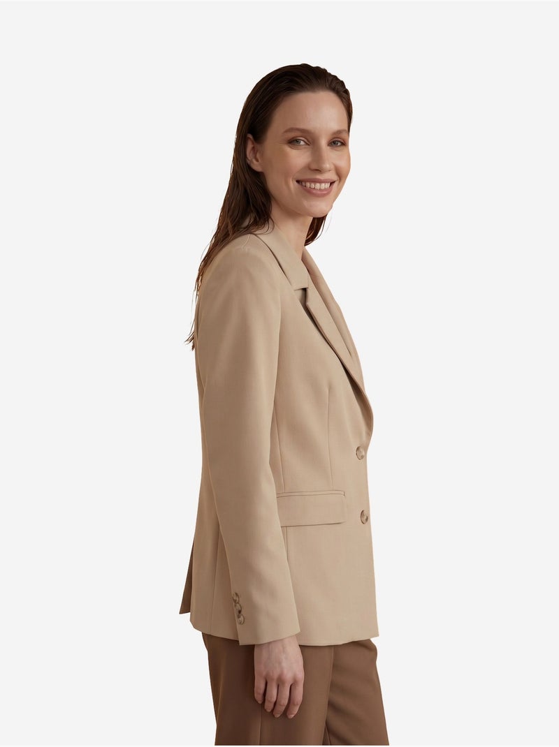 Blazer con collo a scialle e chiusura con bottoni my fashion Beige naturale - Kiabi